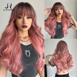 Long curly hair natural full head covering type micro curly wig set